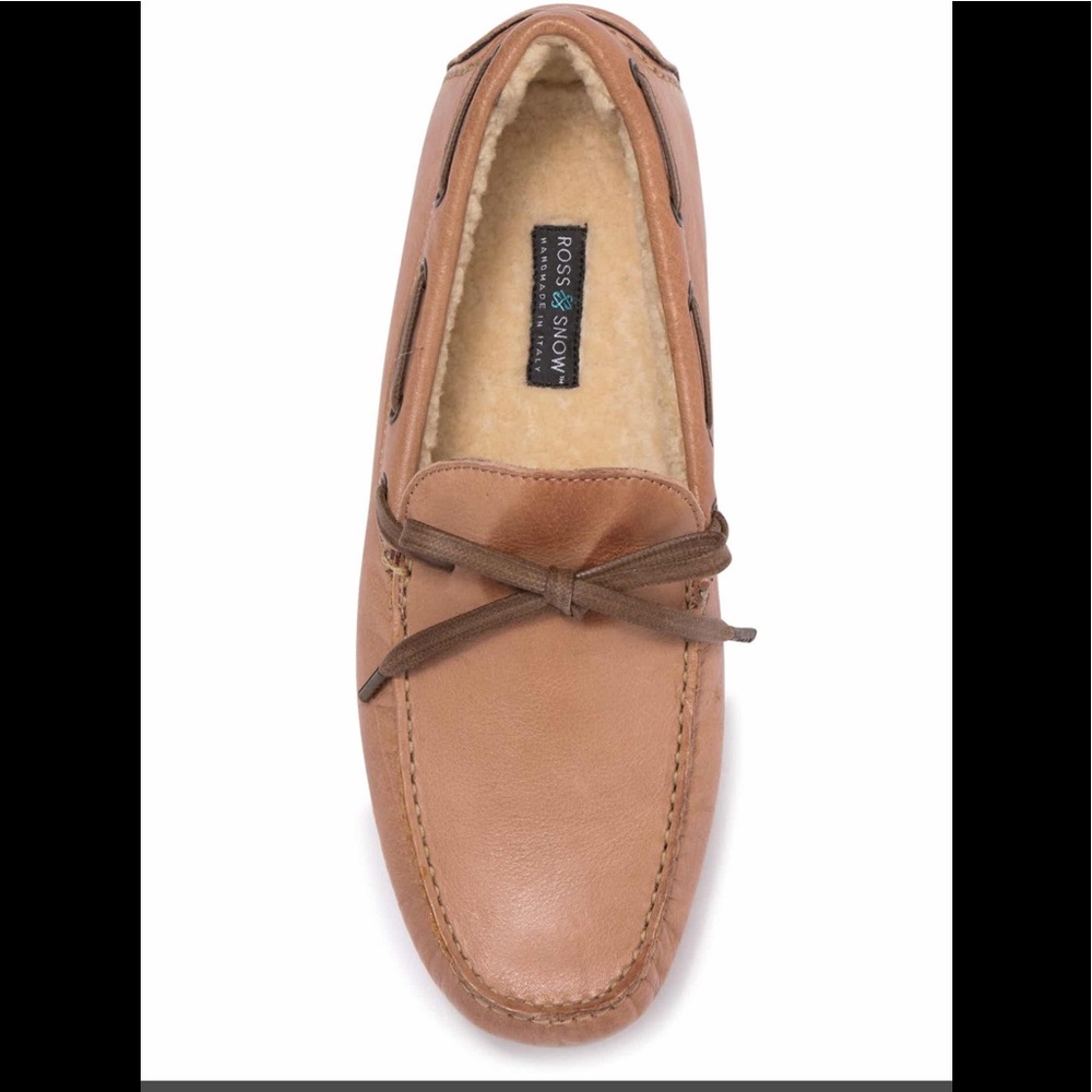 🔥🔥GENUINE SHEARLING ROSS AND SNOW Davide Italian driving shoe. - Picture 4 of 16